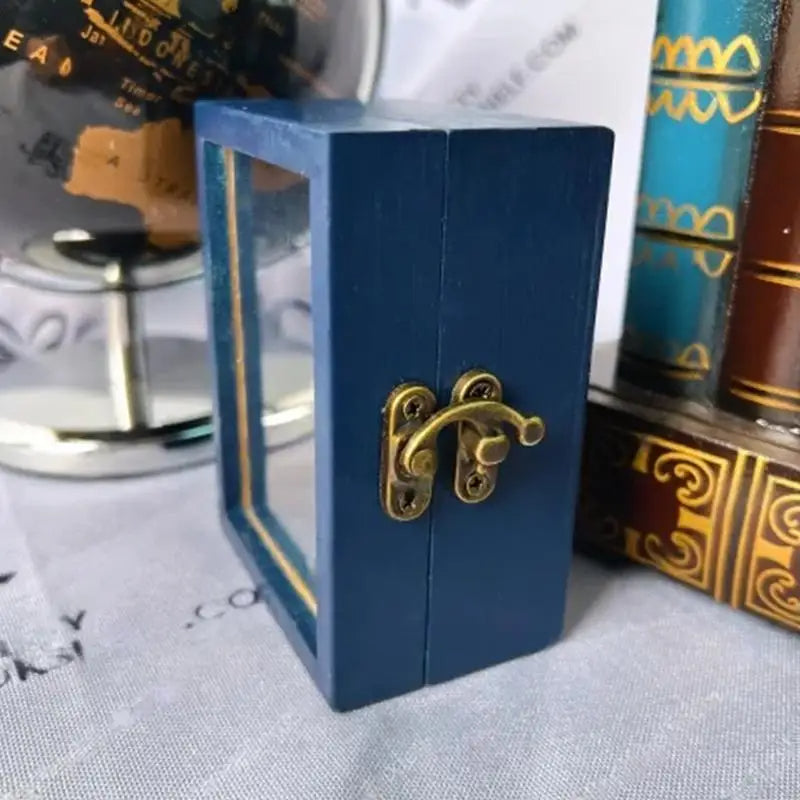 Shake Away Anxiety Bookshelf Mini Anti-Anxiety Bookshelf Ornament For Desktop Decor Stress Reliever Wooden Library Gift
