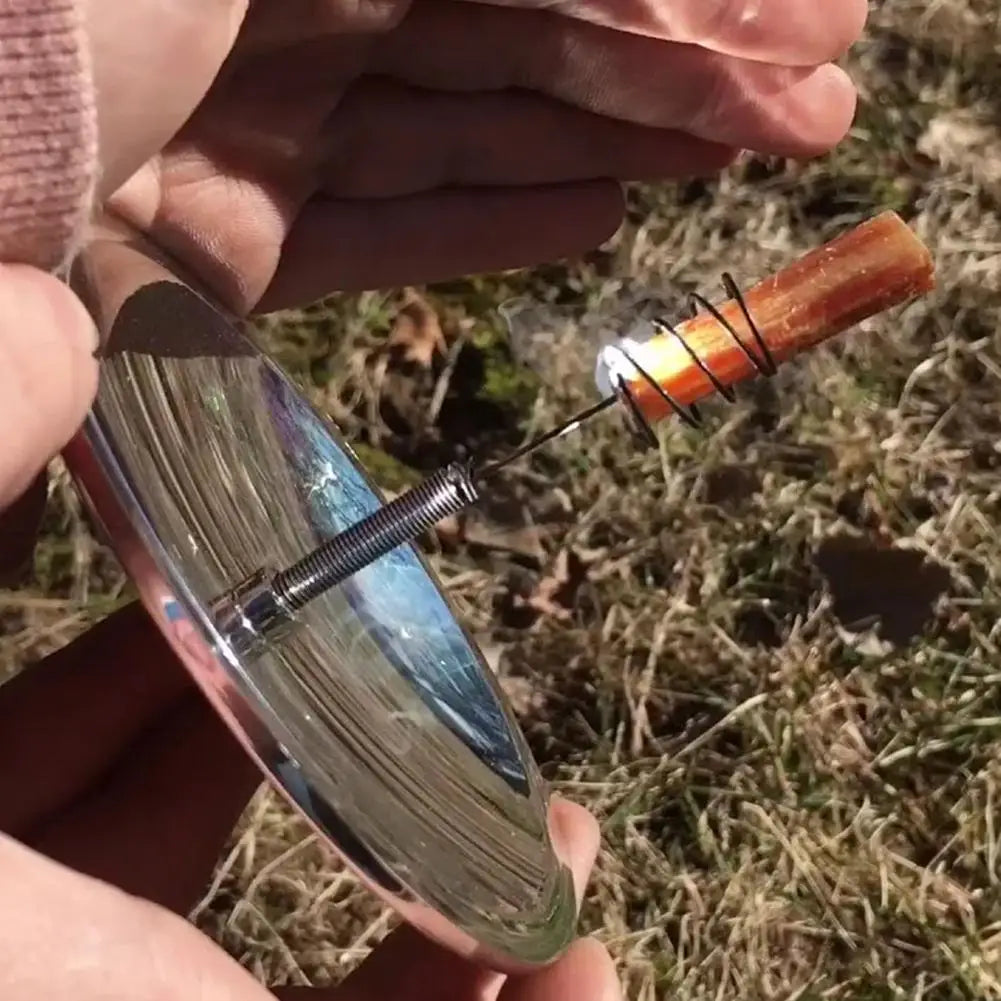 Outdoor Solar Lighter Camping Survival Fire Waterproof & Windproof Outdoor Emergency Tool Gear Accessories