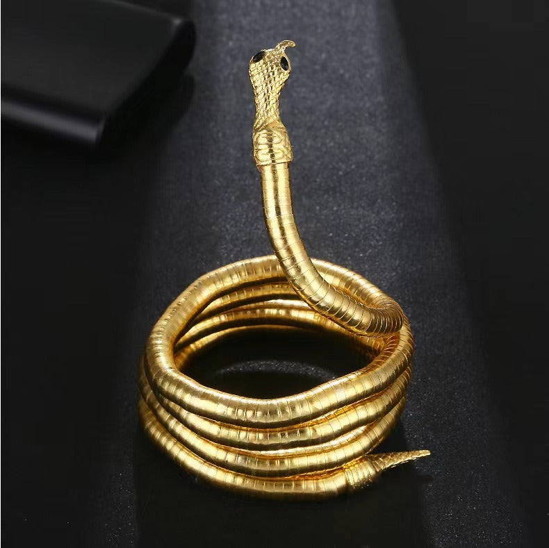 Winding Snake Necklace - Cool Style - Design - Dark Black Collar Female Male - LiveLaughlove