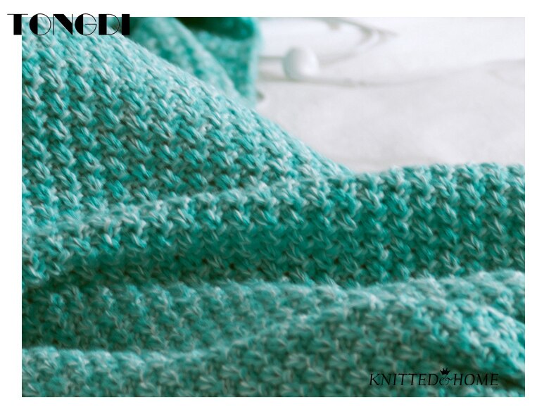 TONGDI Soft Warm Popular Fashionable Mermaid Fish Tail Knitting Blanket Gift For Girl Princess All Season Handmade Sleeping Bag - LiveLaughlove