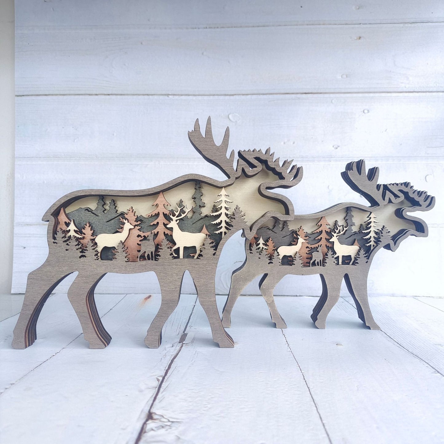 New Wooden Carved Animal Crafts Creativity Home Desktop Decoration Multilayer Carved Wooden Ornaments - LiveLaughlove