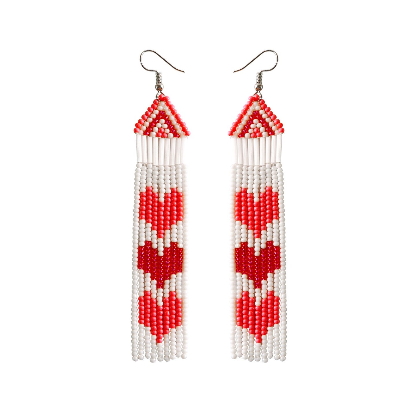 Rice Beads Tassels Earrings Bohemian Retro National Style Exaggerated Personality Creative Handmade Earrings - LiveLaughlove