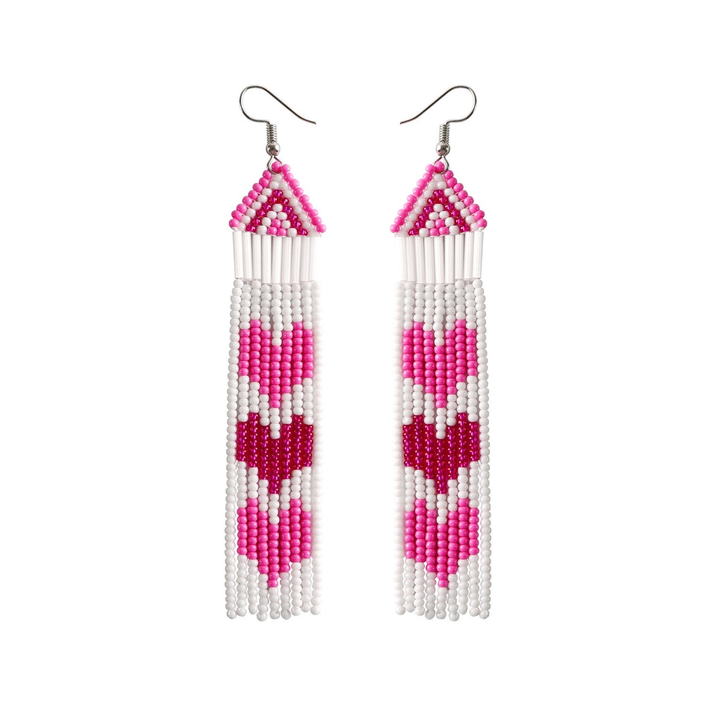 Rice Beads Tassels Earrings Bohemian Retro National Style Exaggerated Personality Creative Handmade Earrings - LiveLaughlove