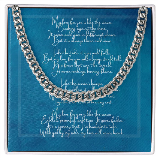 New "Radiant Heart" Cuban Link Necklace