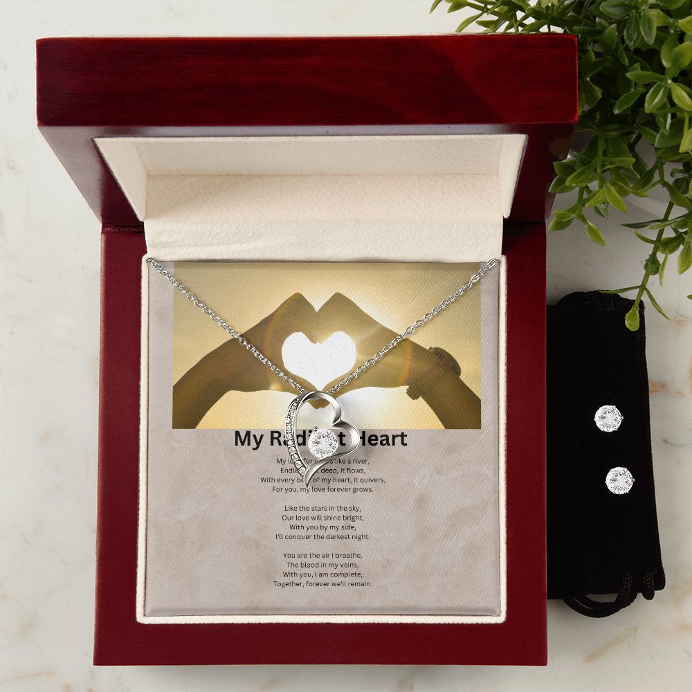 Radiant Heart Series: Forever Love Necklace and Earrings