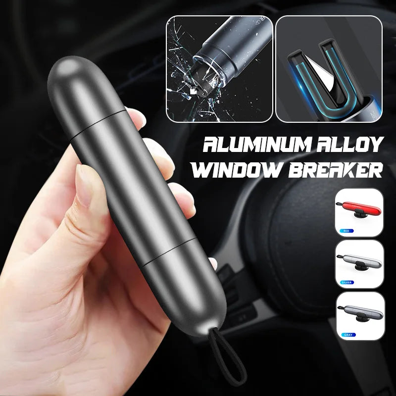 2-in-1 Car Safety Hammer Auto Glass Window Breaker Seat Belt Cutter Mini Life-Saving Escape Car Emergency Tool Rescue Gadget