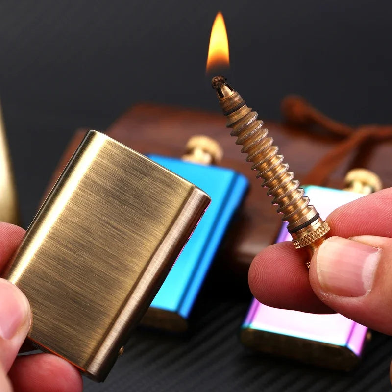 New Retro Zorro Pure Copper Match Kerosene Lighter Pull-out Ignition Lighter Cigarette Tool Men's Gift Outdoor Ignition Tool