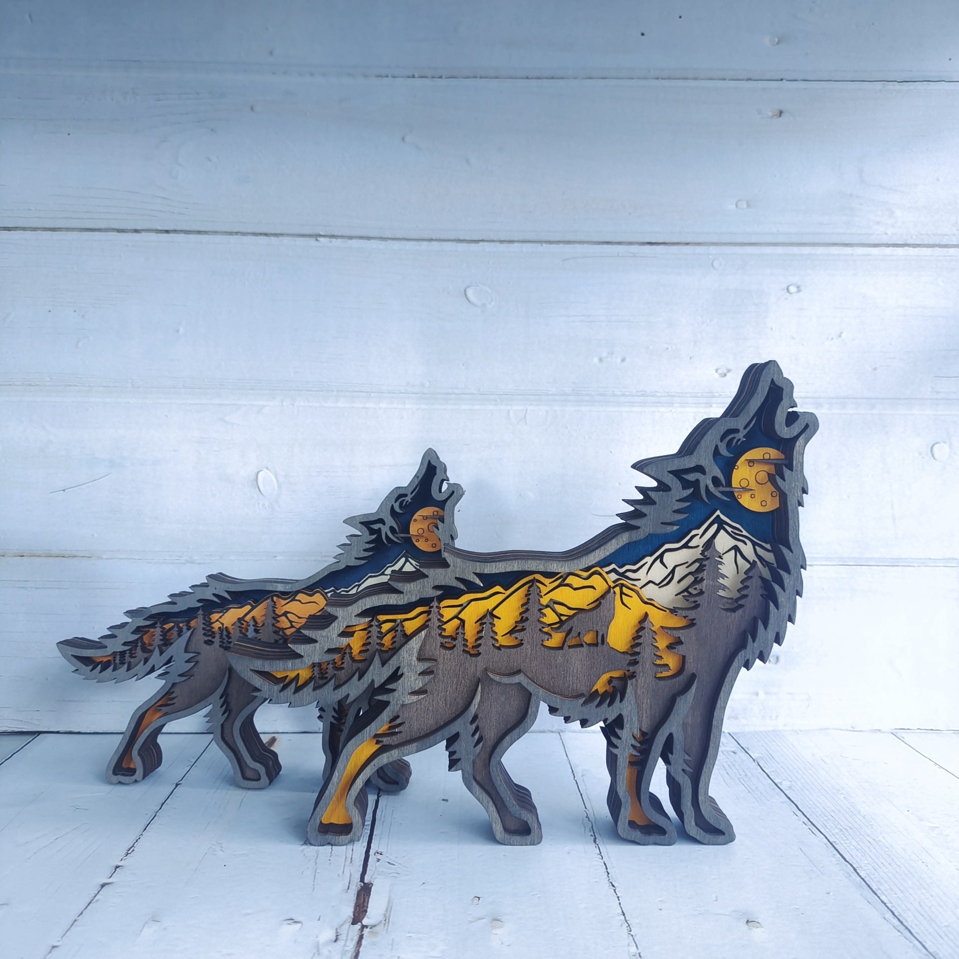 New Wooden Carved Animal Crafts Creativity Home Desktop Decoration Multilayer Carved Wooden Ornaments - LiveLaughlove