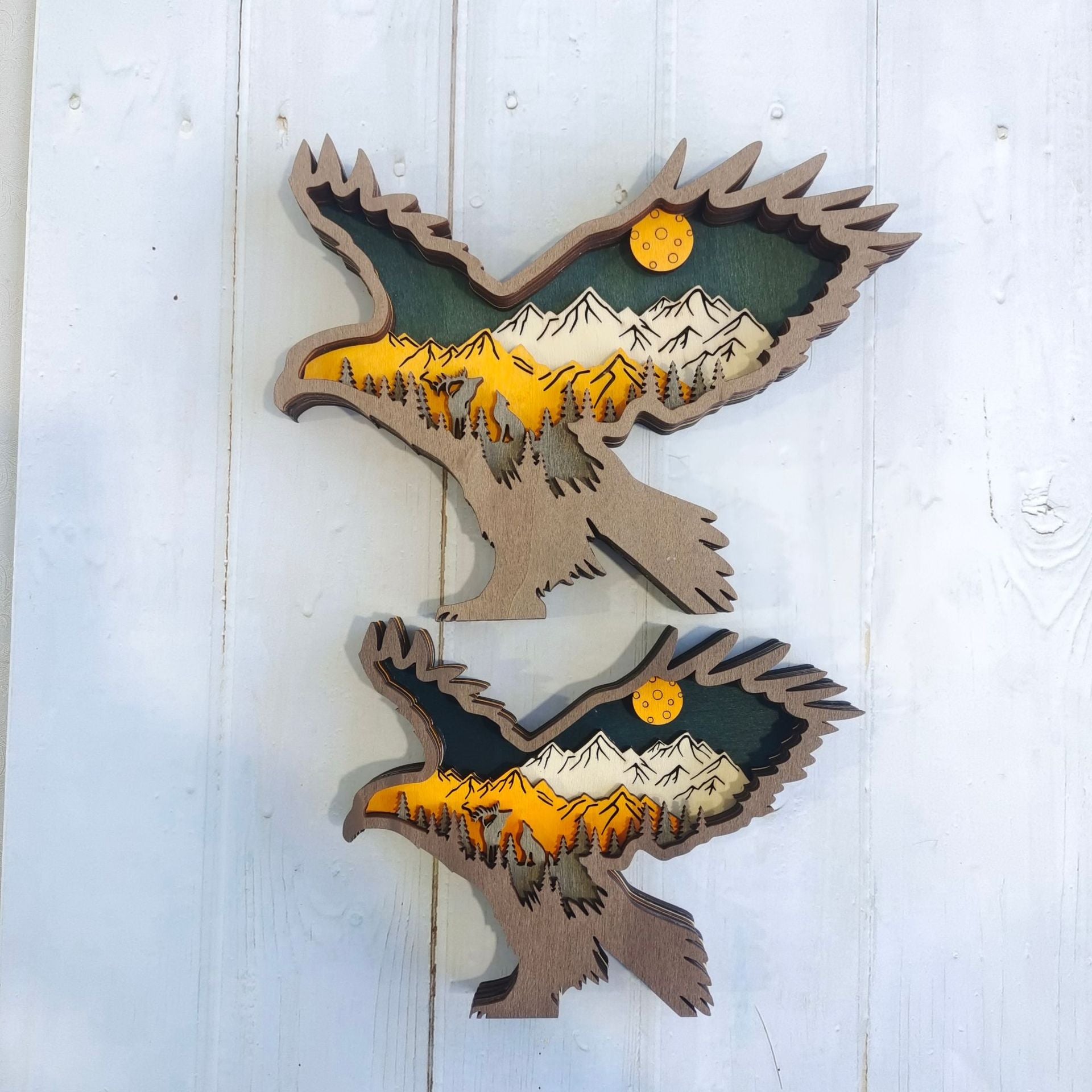 New Wooden Carved Animal Crafts Creativity Home Desktop Decoration Multilayer Carved Wooden Ornaments - LiveLaughlove