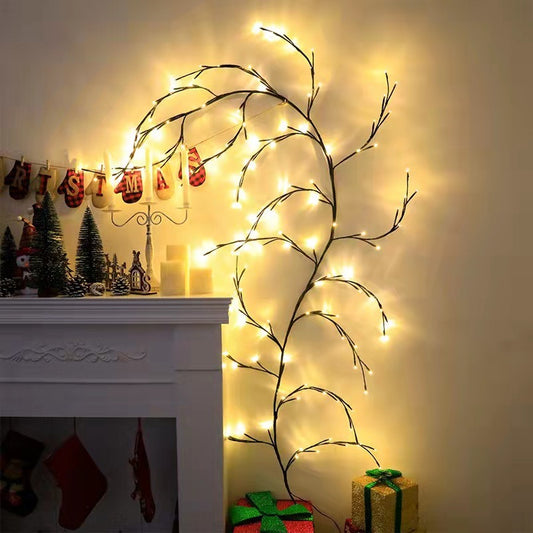 LED Bough Rattan Light String Christmas Day Wedding Decoration Room Lights - LiveLaughlove