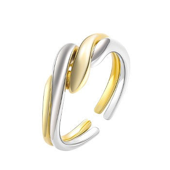 Silver Ring - Women's Water Ripple - Open Combination - Simple Style Jewelry - LiveLaughlove