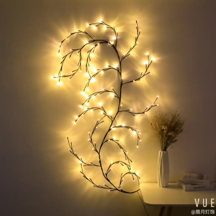 LED Bough Rattan Light String Christmas Day Wedding Decoration Room Lights - LiveLaughlove