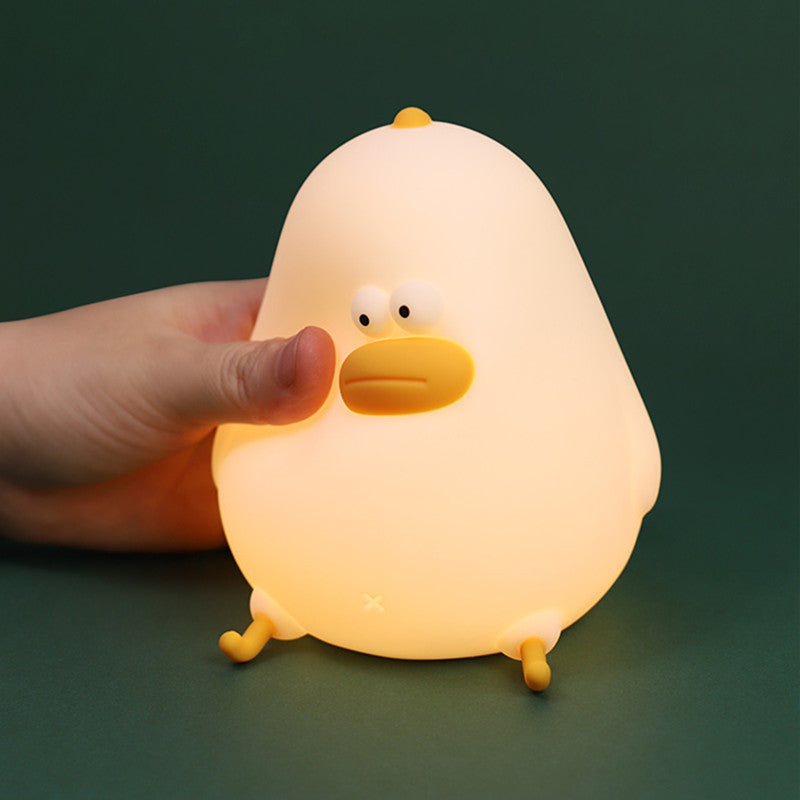 Little Fat Chicken Led Silicone Light USB Charging Dimming Timing With Sleeping Light Children's Eye Protection Night Bedside Night Light - LiveLaughlove