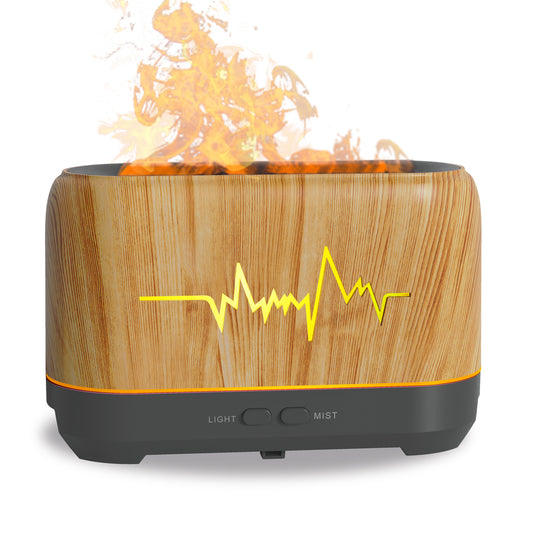 Wood Grain Aroma Diffuser - Flame Humidifier - Small Aroma Diffuser - LiveLaughlove