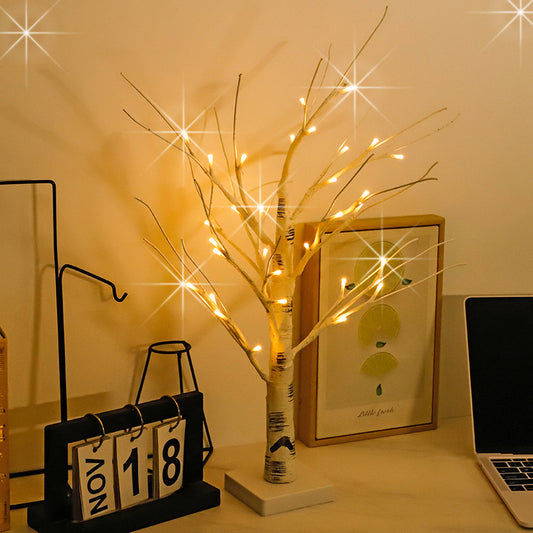 LED Birch Tree Lights Christmas Epithelium Simulation Luminous Tree Lights USB Landscape Decoration Night Lights - LiveLaughlove