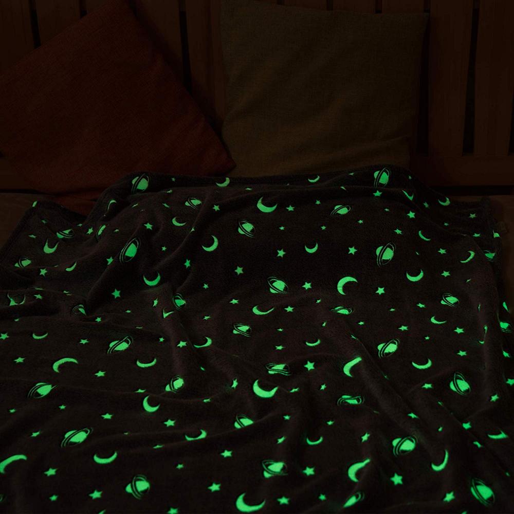 Magic Glow In The Dark Blanket luminous blanket children blanket fluorescent blanket - LiveLaughlove