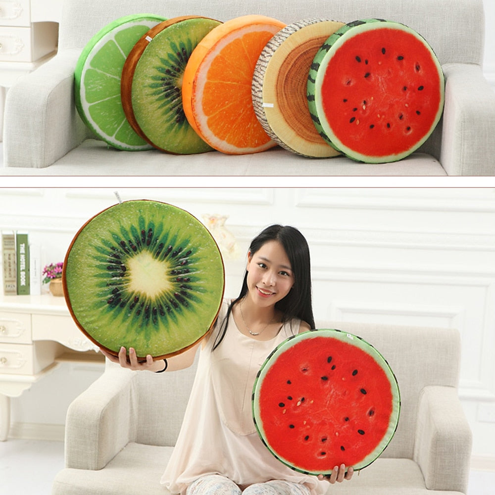 New Cute Creative 3D Summer Fruit PP Cotton Office Chair Back Cushion Sofa Throw Pillow Soft decorative pillows - LiveLaughlove