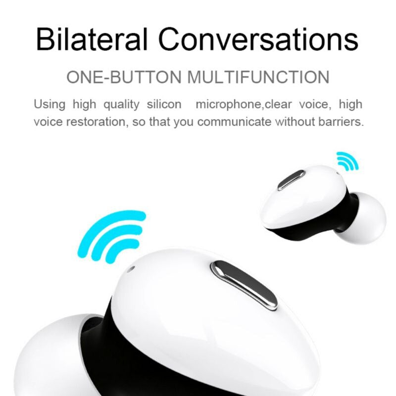 T2 Mini Bluetooth 5.0 Earphone Wireless Headphones for phone True Wireless Stereo Mini Earbuds HIFI 6MM Dynamic Unit With charging box