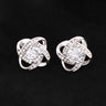 New Love Knot Stud Earrings: Radiant Heart Series