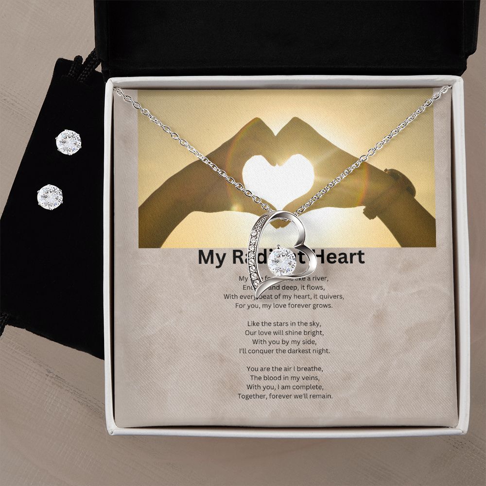 Radiant Heart Series: Forever Love Necklace and Earrings