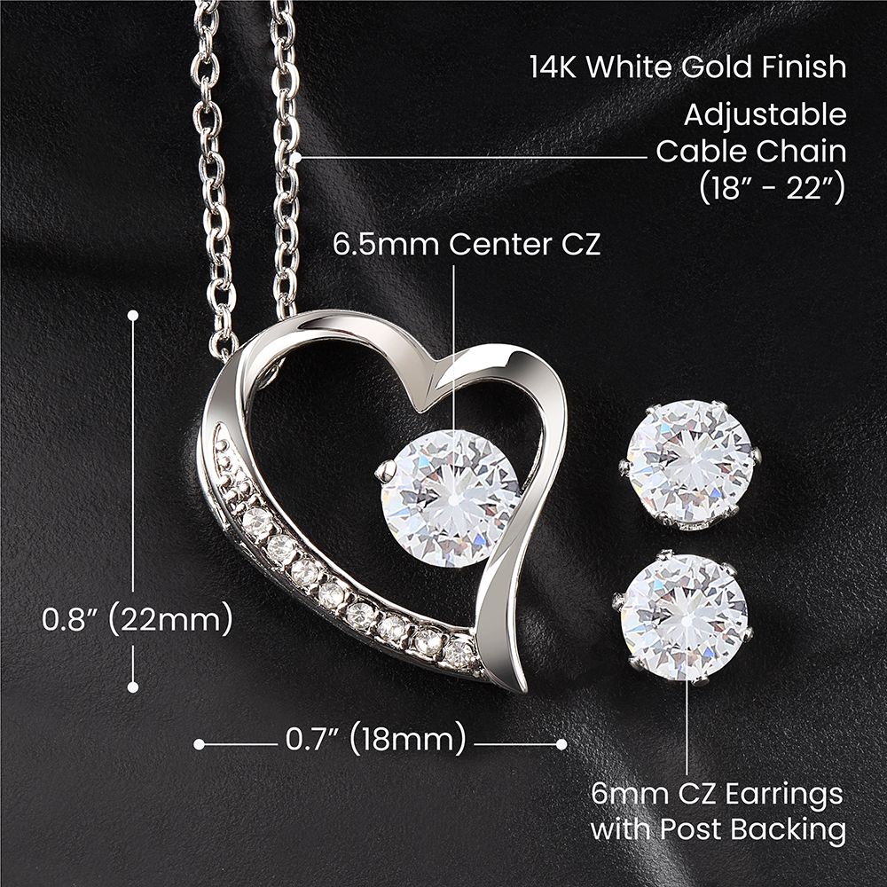 Radiant Heart Series: Forever Love Necklace and Earrings
